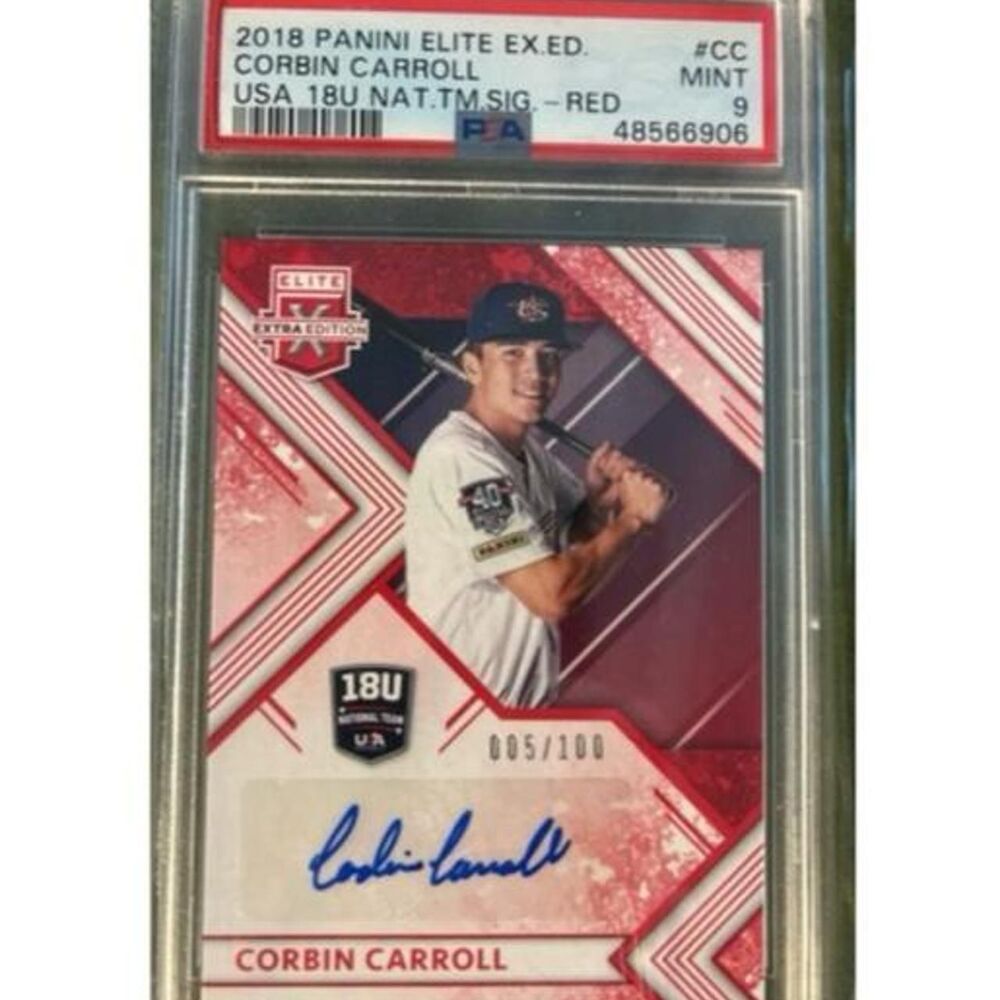 2018 Panini Elite Extra Edition USA 18U National Team Signatures Corbin Carroll